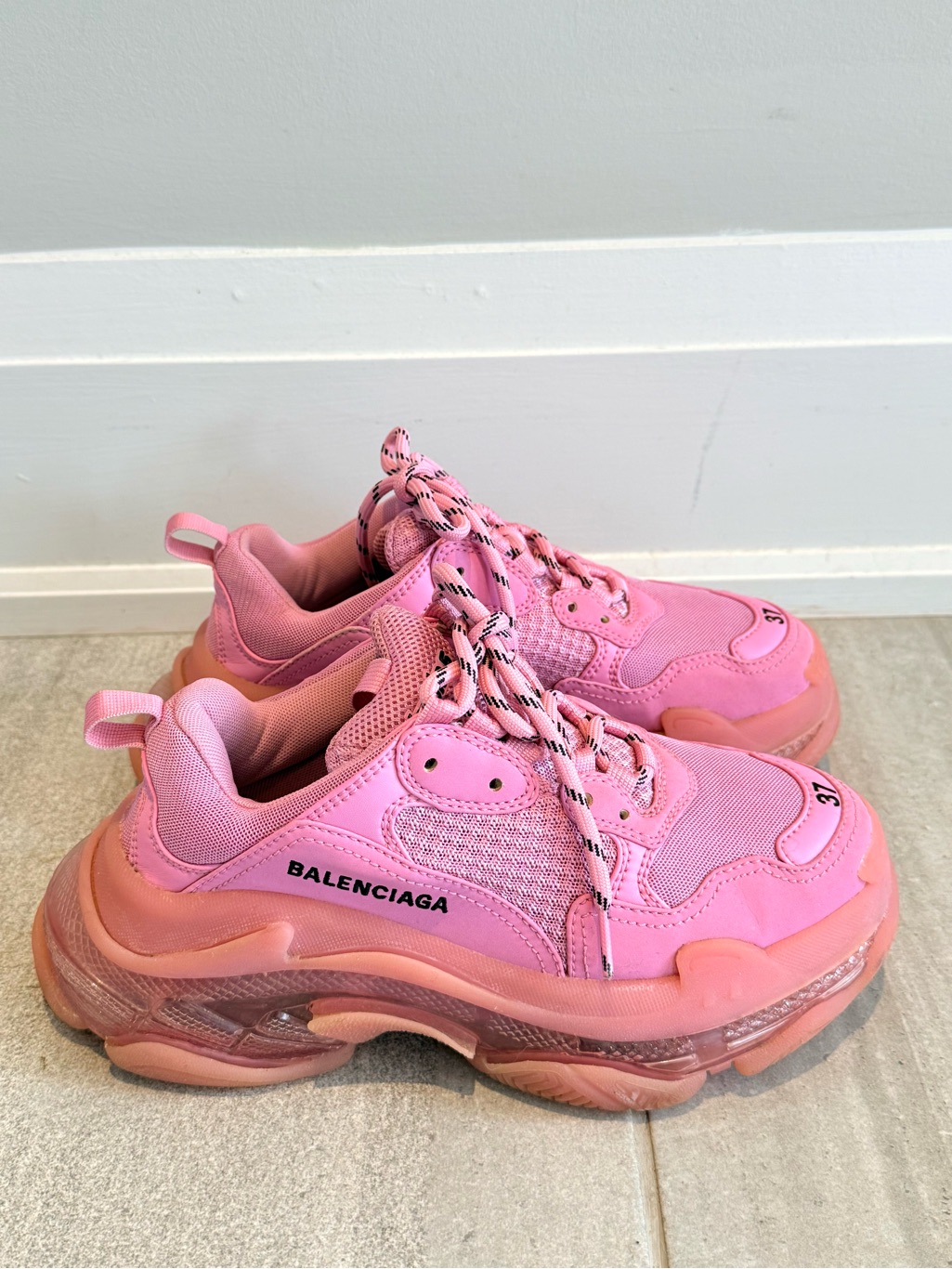 Balenciaga Pink Chunky Triple-S Sneakers